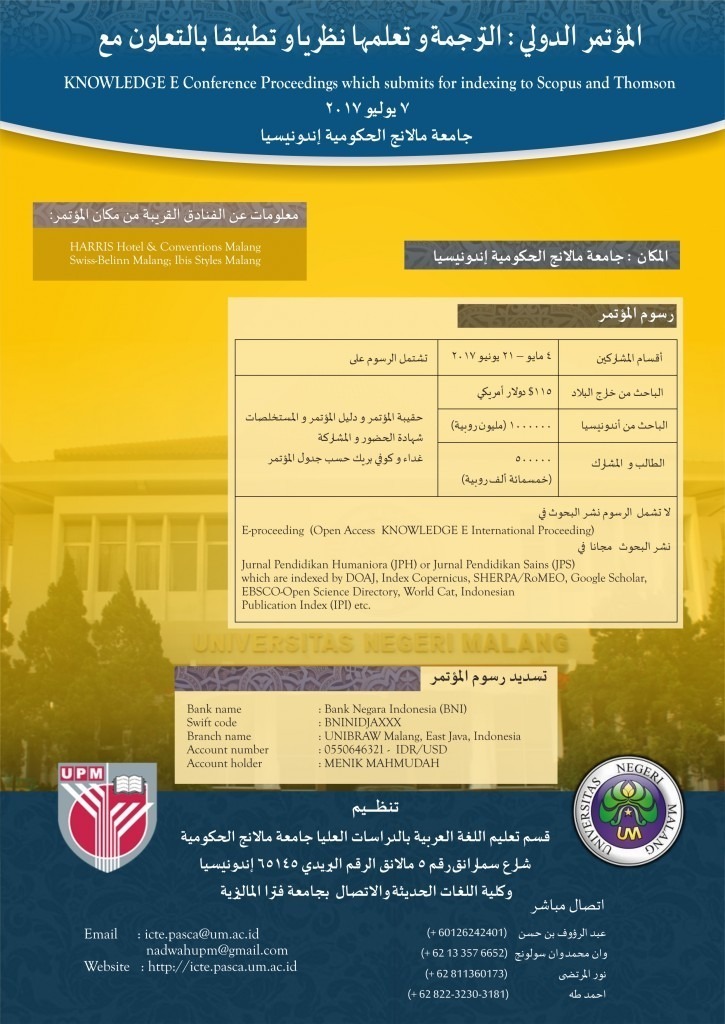 brosur Arab 2 Pascasarjana Universitas Negeri Malang