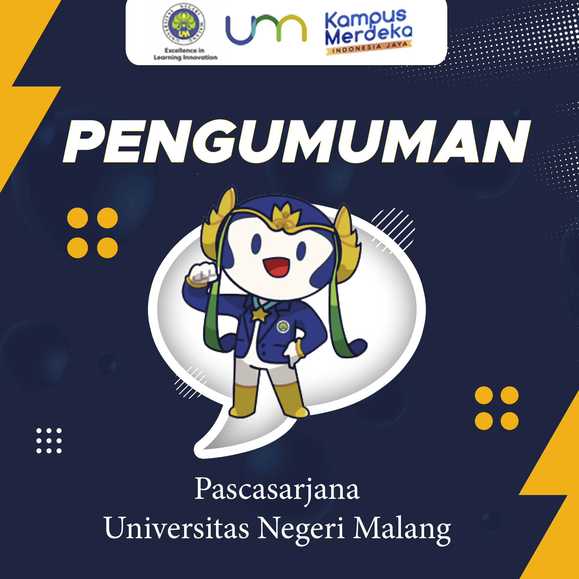 Pendaftaran Periode V Mahasiswa Baru Program Magister dan Doktor Universitas Negeri Malang Semester Gasal 2022/2023
