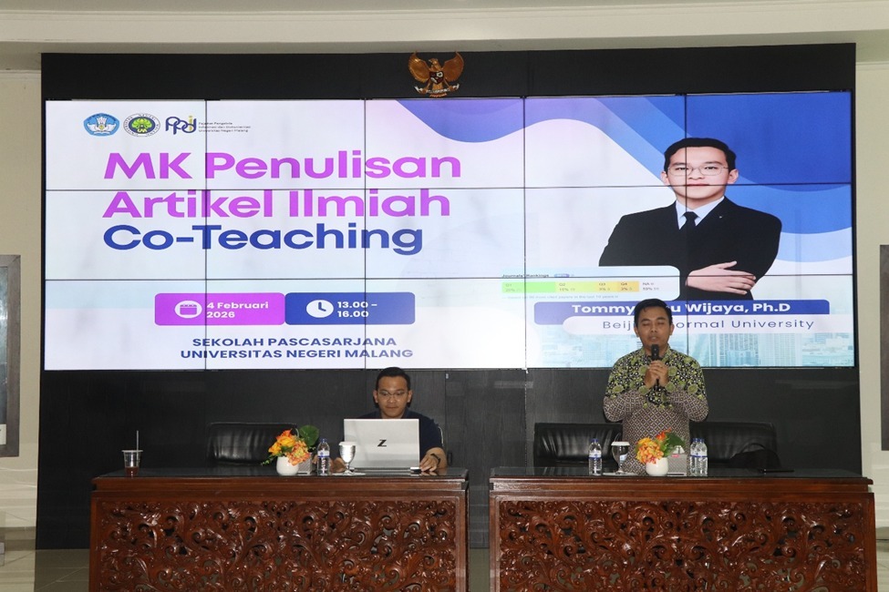 Sekolah Pascasarjana Meningkatkan Kualitas Publikasi Ilmiah melalui Co-Teaching Mata Kuliah Penulisan Publikasi Bersama Assoc. Prof. Dr. Tommy Tanu Wijaya